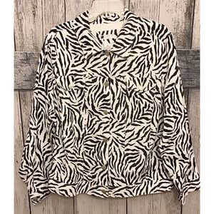 Carole Little Women’s Linen Zebra Print Jacket